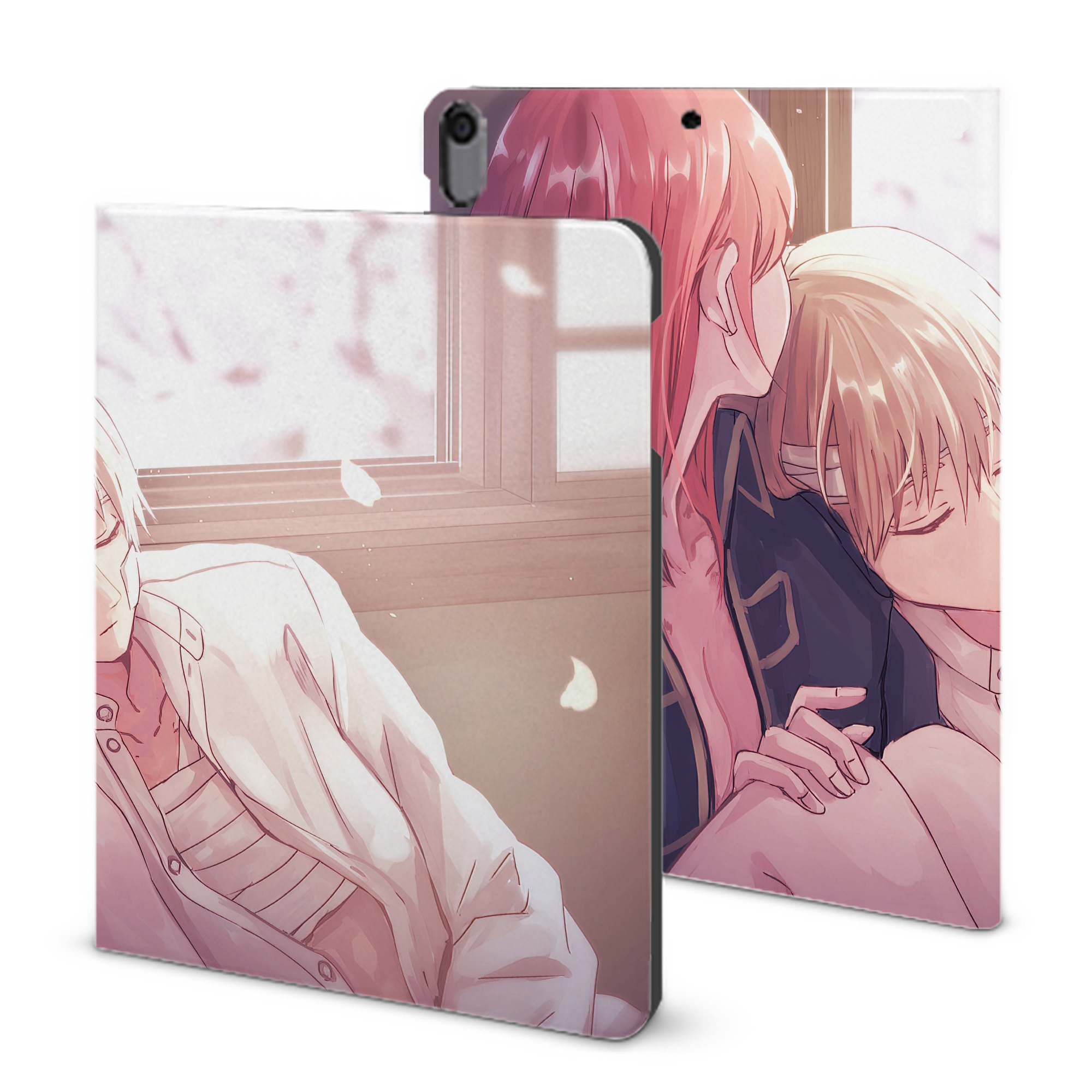 ぎんたま 坂田銀時（さかたぎんとき） 神楽 志村新八（しむら しんぱち） GINTAMA Sakata Gintoki Kagura Shimura Shinpachi IPad ケース ブック型 PUレザー TPU 耐衝撃 軽量 薄型 ペン収納なし 全面保護 IPad 各モデル対応